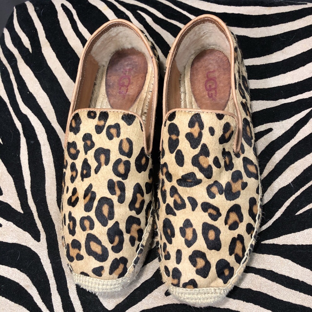 UGG Leopard Print Slip on Shoes Size 7